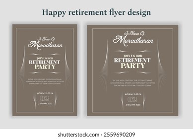 Retirement party invitation  flyer design template