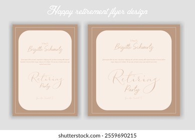 Retirement party invitation  flyer design template