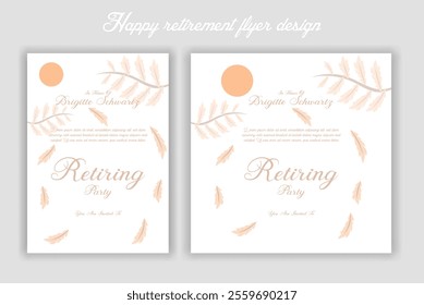 Retirement party invitation  flyer design template