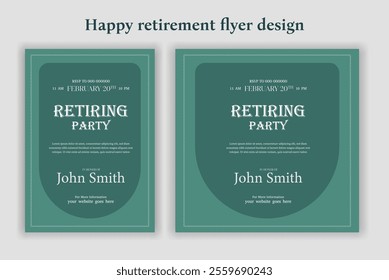 Retirement party invitation  flyer design template