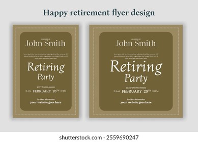 Retirement party invitation  flyer design template