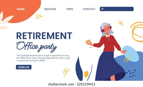 Retirement party vector illustration design.