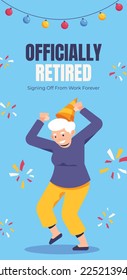 Retirement party vector illustration design.