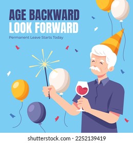 Retirement party vector illustration design.