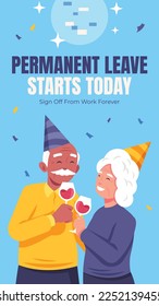 Retirement party vector illustration design.