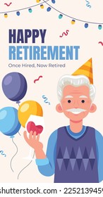 Retirement party vector illustration design.