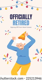 Retirement party vector illustration design.