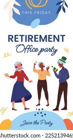 Retirement party vector illustration design.