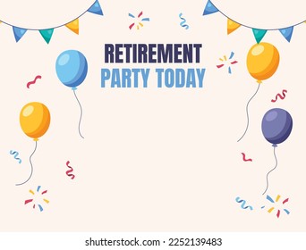 Retirement party vector illustration design.