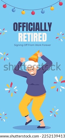 Retirement party vector illustration design.