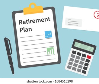 retirement plan concept- vector illustration