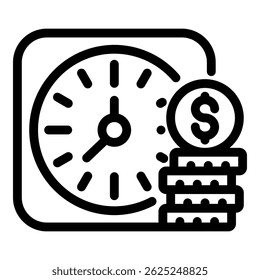 Retirement plan icon. Outline retirement plan vector icon for web design isolated on white background