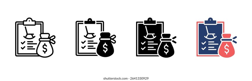 Retirement Plan icon sheet multiple style collection