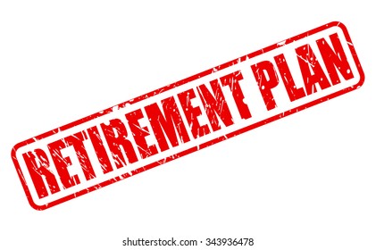 RETIREMENT PLAN red stamp text on white