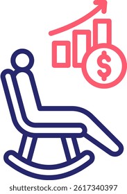 Retirement Planning Icon Color Vector Illustration