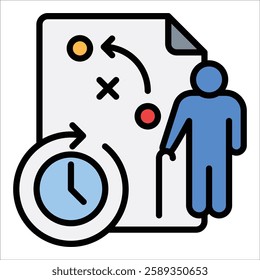 Retirement Planning Icon Element For Design