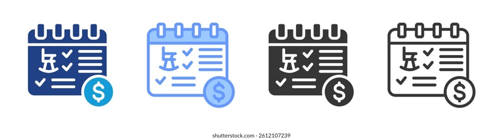 Retirement Planning icon set multiple style collection