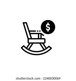 Retirement Planning Icon, vector illustration