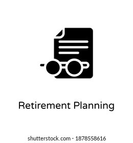 Retirement Planning icon in vector. Logotype