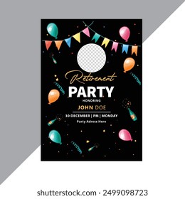 Retirement poster template for party