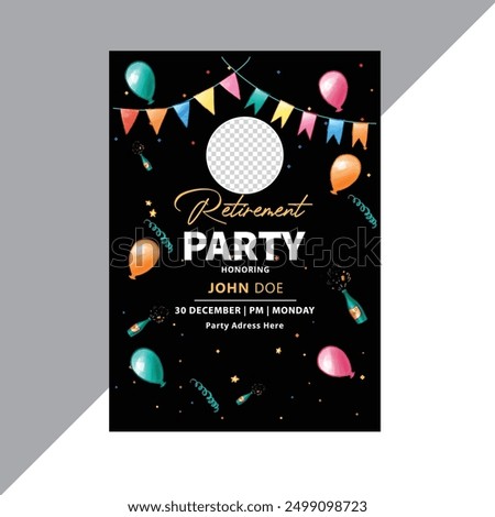 Retirement poster template for party