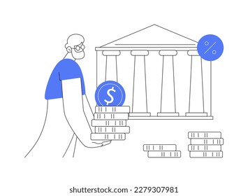 Retirement preparation abstract concept vector illustration. Retirement saving planning, financial savings of retirees, pension psychological preparation, get ready for resign abstract metaphor.