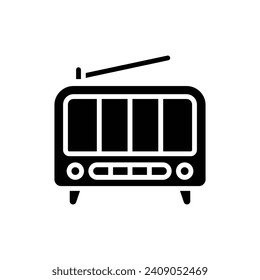 Retirement Radio Filled Icon Vector Illustration