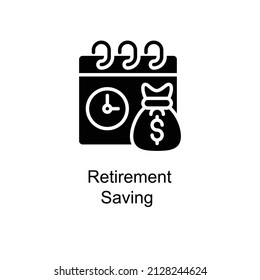 Retirement Saving Vector Solid icons for your digital or print projects.
