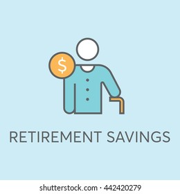 Retirement Savings Vector Icon