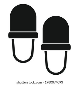 Retirement slippers icon. Simple illustration of Retirement slippers vector icon for web design isolated on white background