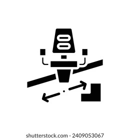 Ilustración de vectores de iconos llenos por escalera de retiro