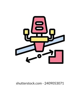 Retirement Stair Icon Vector Illustration