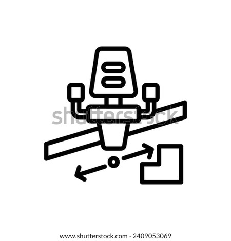 Retirement Stair Outline Icon Vector Illustration