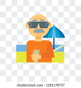 Retirement vector icon isolated on transparent background, Retirement logo concept