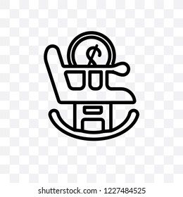 Retirement vector linear icon isolated on transparent background, Retirement transparency concept can be used for web and mobile