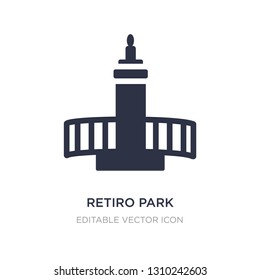 retiro park icon on white background. Simple element illustration from Monuments concept. retiro park icon symbol design.