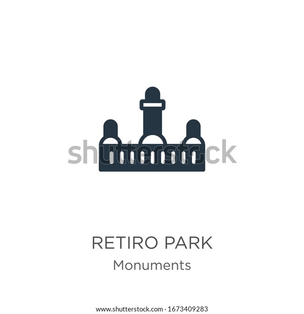 Vector De Stock Libre De Regalias Sobre Icono Del Parque De Retiro Vectorial