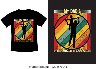 Reto vintage Father's day t-shirt design vector