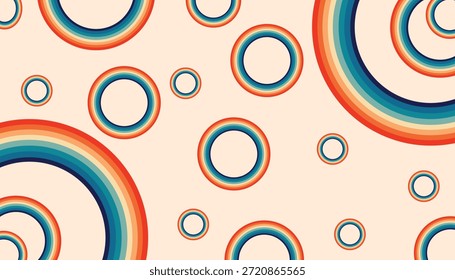  retoro multicolor round backgroun template