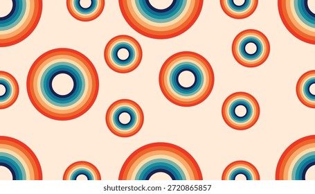 retoro multicolor round backgroun template