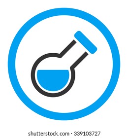 Retort vector icon. Style is bicolor flat rounded symbol, blue and gray colors, rounded angles, white background.