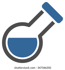 Retort vector icon. Style is bicolor flat symbol, cobalt and gray colors, rounded angles, white background.
