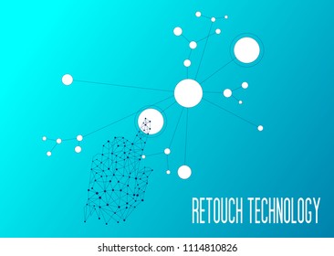 	
retouch technology, Innovations systems connecting people and robots devices. Future technologies in automatics cyborg systems and computers industry from awesome internet developments.