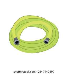 desenho animado de mangueira de jardim retrátil. borracha leve, bronze de vinil, comprimento do conector mangueira de jardim retrátil sinal.