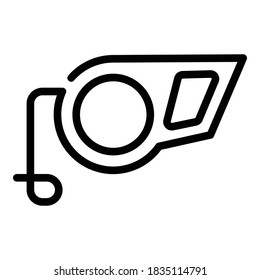 Retractable holder leash icon. Outline retractable holder leash vector icon for web design isolated on white background