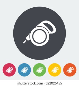 Retractable lead icon. Flat vector related icon for web and mobile applications. It can be used as - logo, pictogram, icon, infographic element. Vector Illustration.