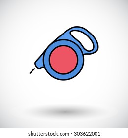Retractable lead icon. Line flat vector related icon for web and mobile applications. It can be used as - logo, pictogram, icon, infographic element. Vector Illustration. 