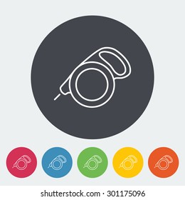 Retractable lead icon. Thin line flat vector related icon for web and mobile applications. It can be used as - logo, pictogram, icon, infographic element. Vector Illustration. 