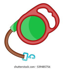 Retractable leash for dog icon. Cartoon illustration of retractable leash for dog vector icon for web