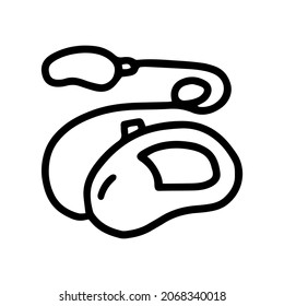 retractable leash line vector doodle simple icon